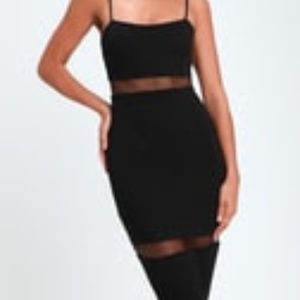 mesh bodycon midi dress